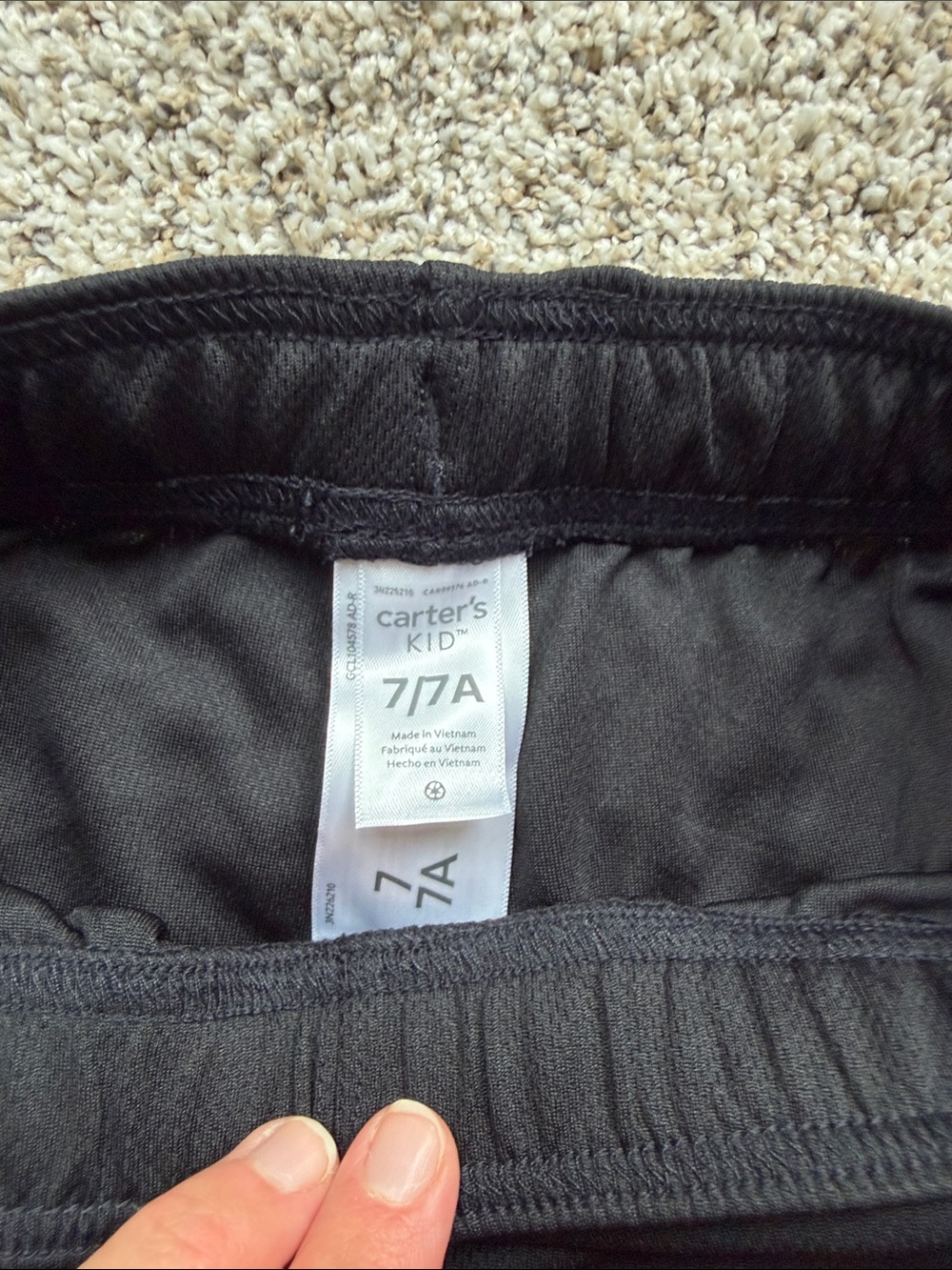 NWT 2 Carters boys size 7 Athletic Mesh Shorts - Red and Black with Gray Sides - Picture 4 of 5